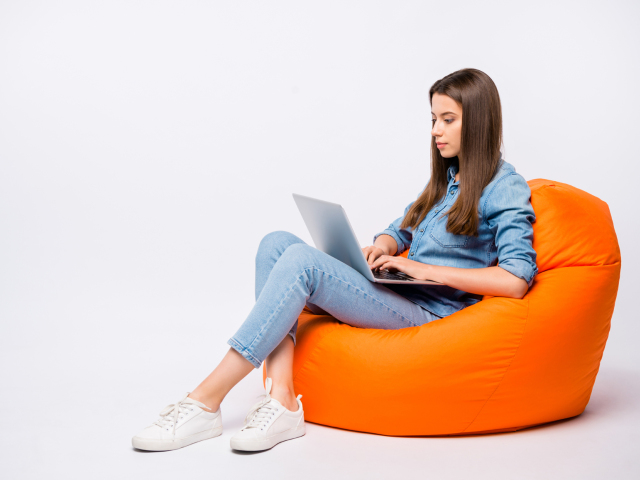 žena, dievča, laptop, notebook
