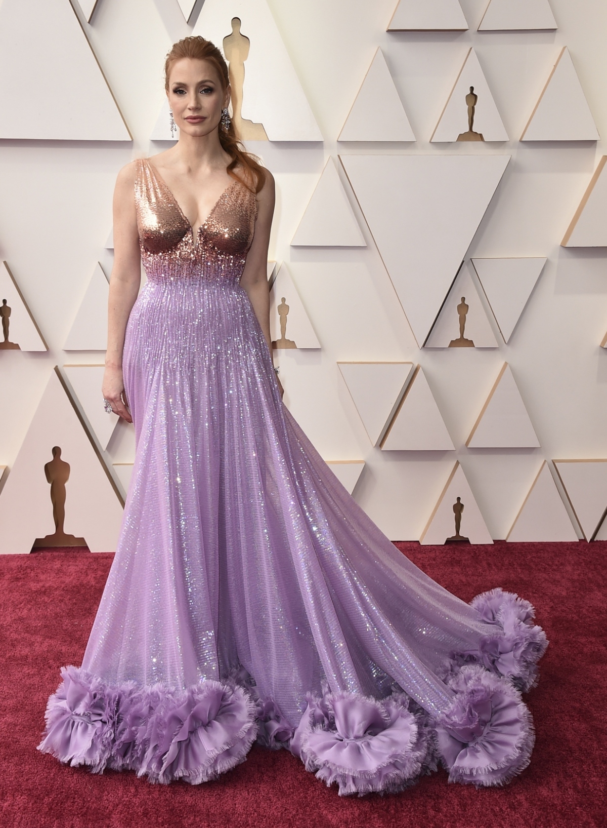 Jessica Chastain v kreácii Gucci. 