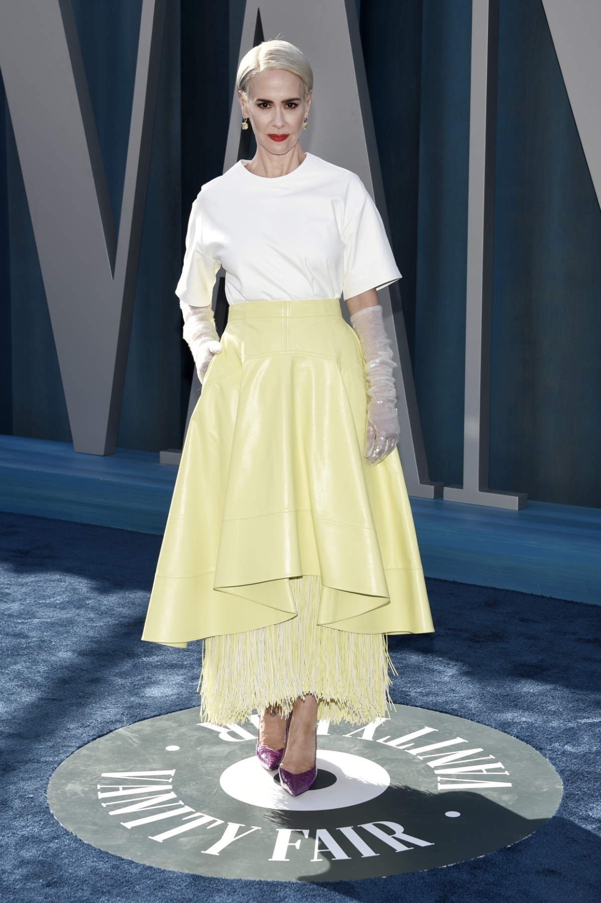 Sarah Paulson v kreácii Bottega Veneta