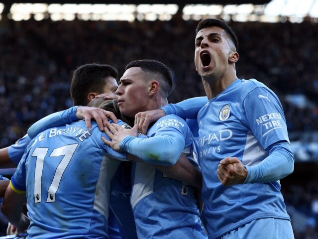 Radosť futbalistov Manchestru City.