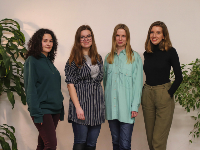 Zľava Katarína Jankechová, Mária Bláhová, Veronika Cyprichová, Lenka Martinická