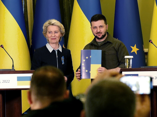 zelenskyj, leyenová