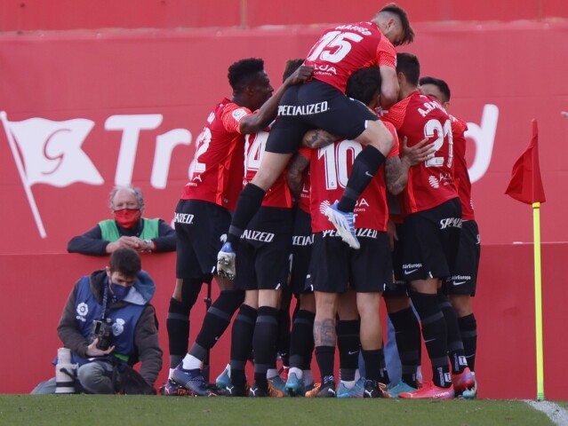Radosť futbalistov RCD Mallorca.