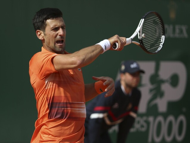 Novak Djokovič počas turnaja v Monte Carlo 2022.