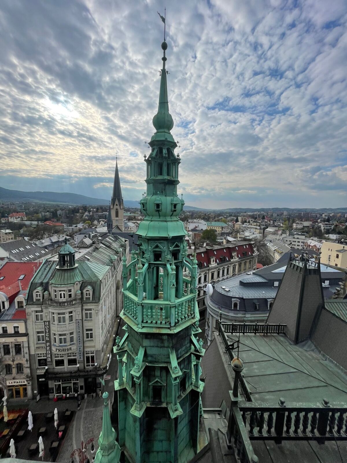 Pohľad z veže libereckej radnice
