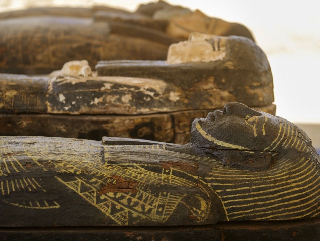 Egypt Sakkára pohrebisko sarkofágy
