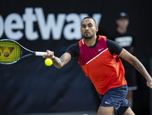 Nick Kyrgios na turnaji v Stuttgarte.