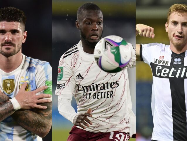 Rodrigo de Paul, Nicolas Pépé a Dejan Kulusevski.