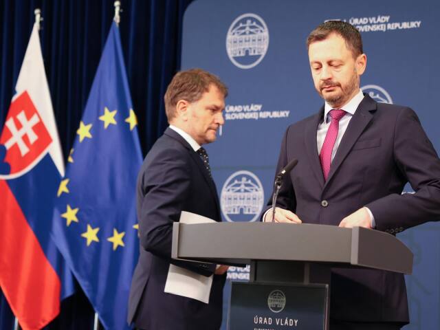 Igor Matovič (vľavo) a Eduard Heger