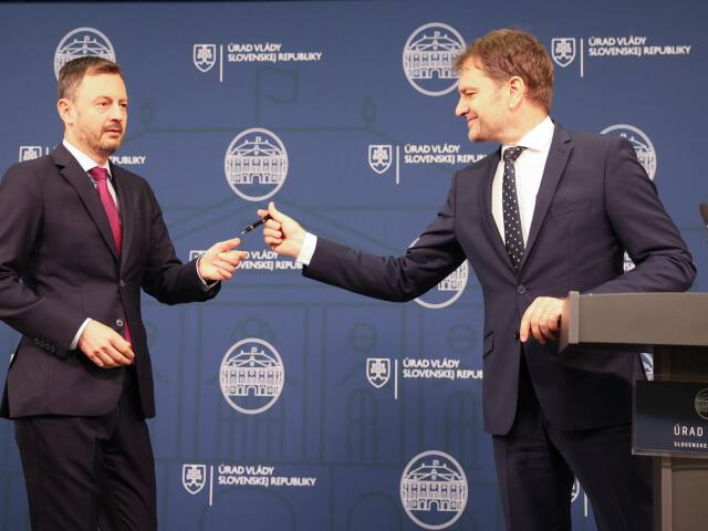 Igor Matovič (vľavo) a Eduard Heger