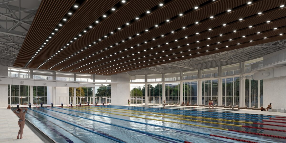Plavecké športy budú mať olympijské zázemie v Košiciach, plaváreň, vizualizácia