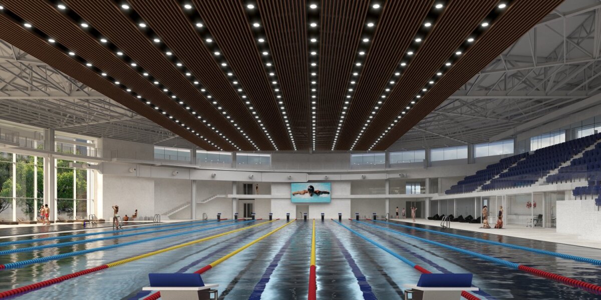 Plavecké športy budú mať olympijské zázemie v Košiciach, plaváreň, vizualizácia