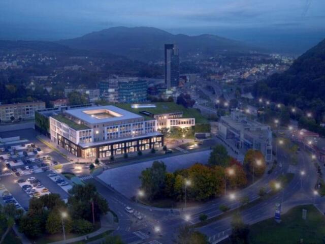 Banska Bystrica, centrum, Prior, buranie, vizualizacia