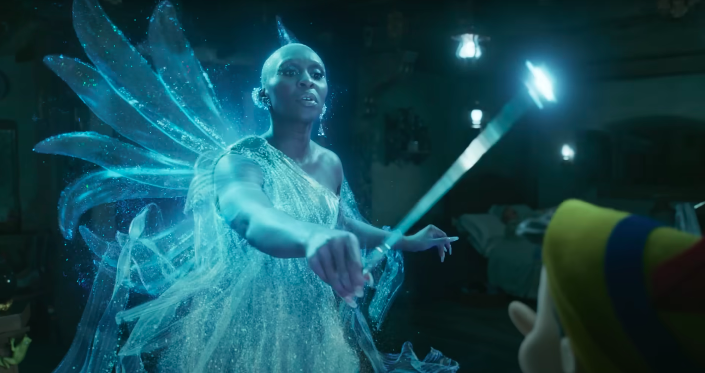 Cynthia Erivo ako Modrá víla vo filme Pinocchio na Disney+.