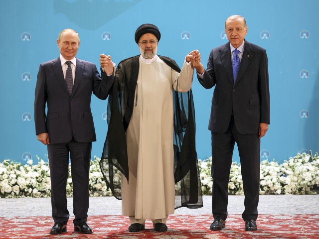 Irán, Rusko, Turecko, Raísí, Putin, Erdogan,