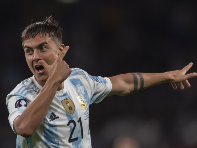 Paulo Dybala v drese argentínskej reprezentácie.