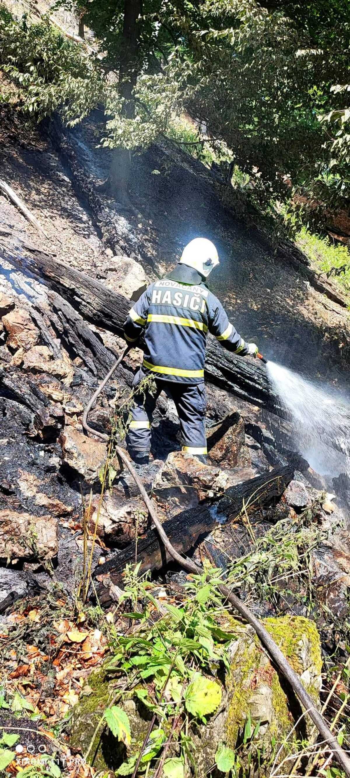 požiar Malá Lodina, hasiči