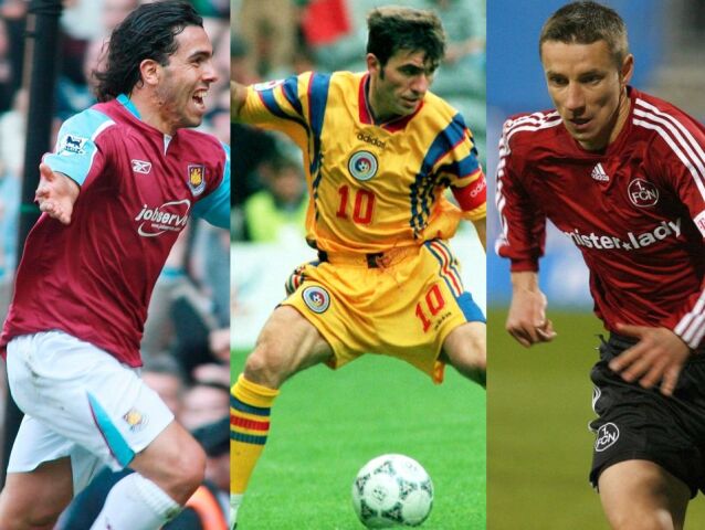 Carlos Tévez, Gheorghe Hagi a Marek Mintál.