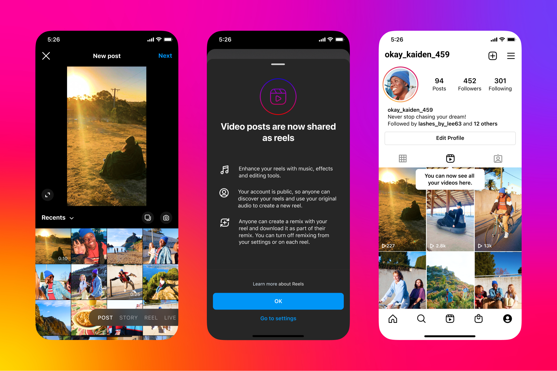 Instagram presťahuje všetky videá kratšie ako 15 minút pod jednu záložku a budú automaticky zdieľané ako Reels.
