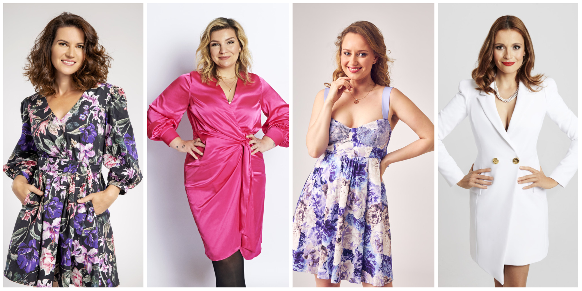 V siedmej sérii šou Tvoja tvár sa predstaví (zľava): Viki Ráková, Simona Salátová, Natália Puklušová a Lívia Bielovič.