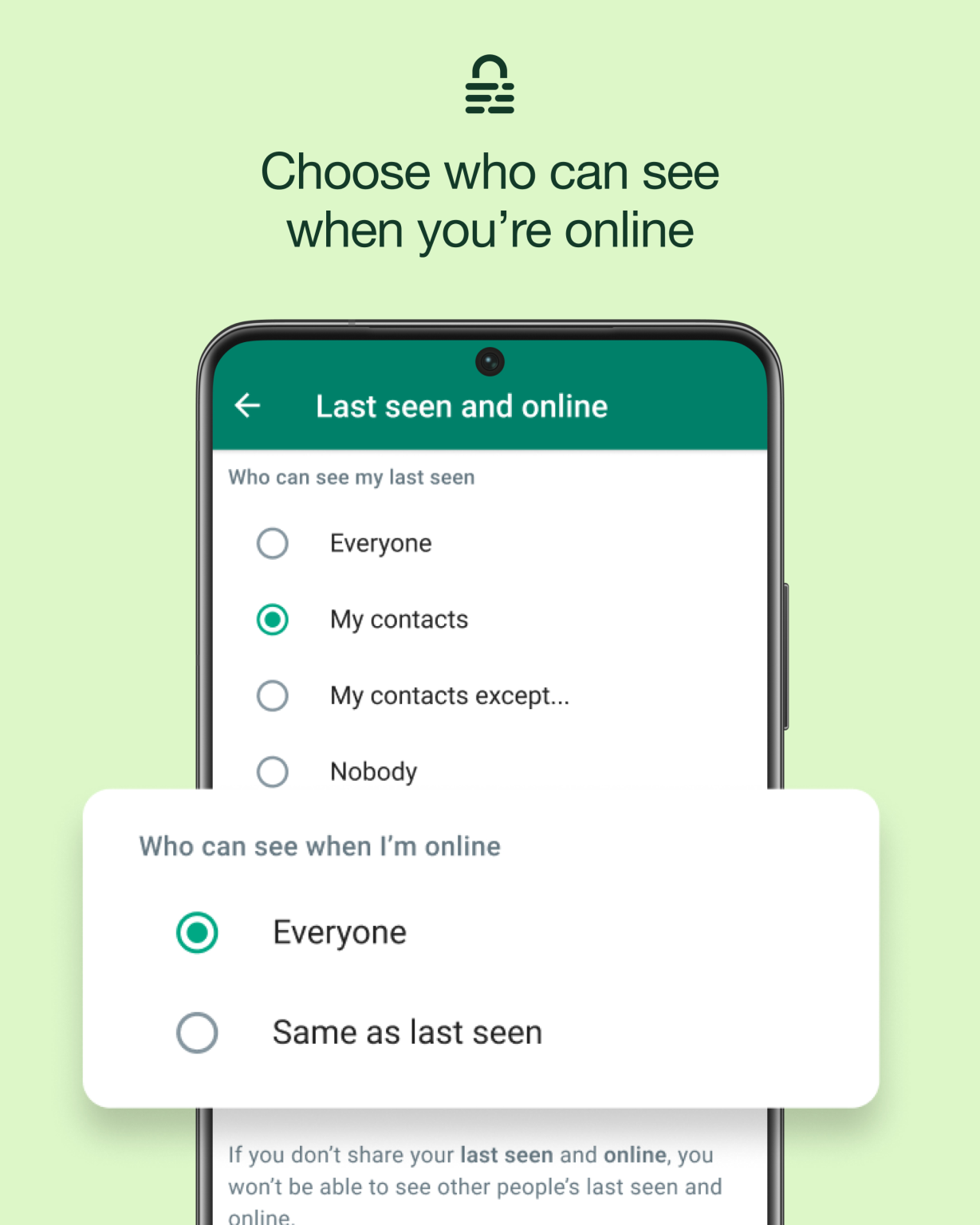 Vo WhatsApp si môžete sami určiť, kto môže vidieť, že ste online.