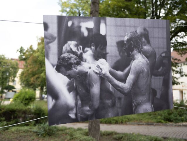 Výstava fotografií, baníci