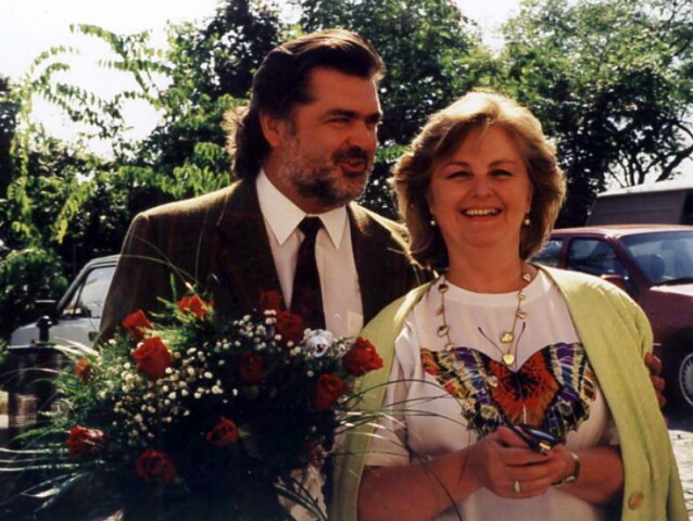 Edita Gruberová a Peter Dvorský pred koncertom na BHS v roku 1997.