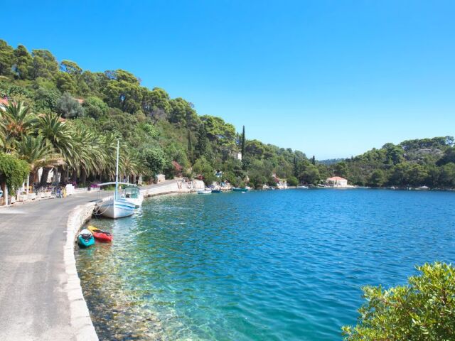 Mljet, Chorvátsko, more, dovolenka, loď, čln