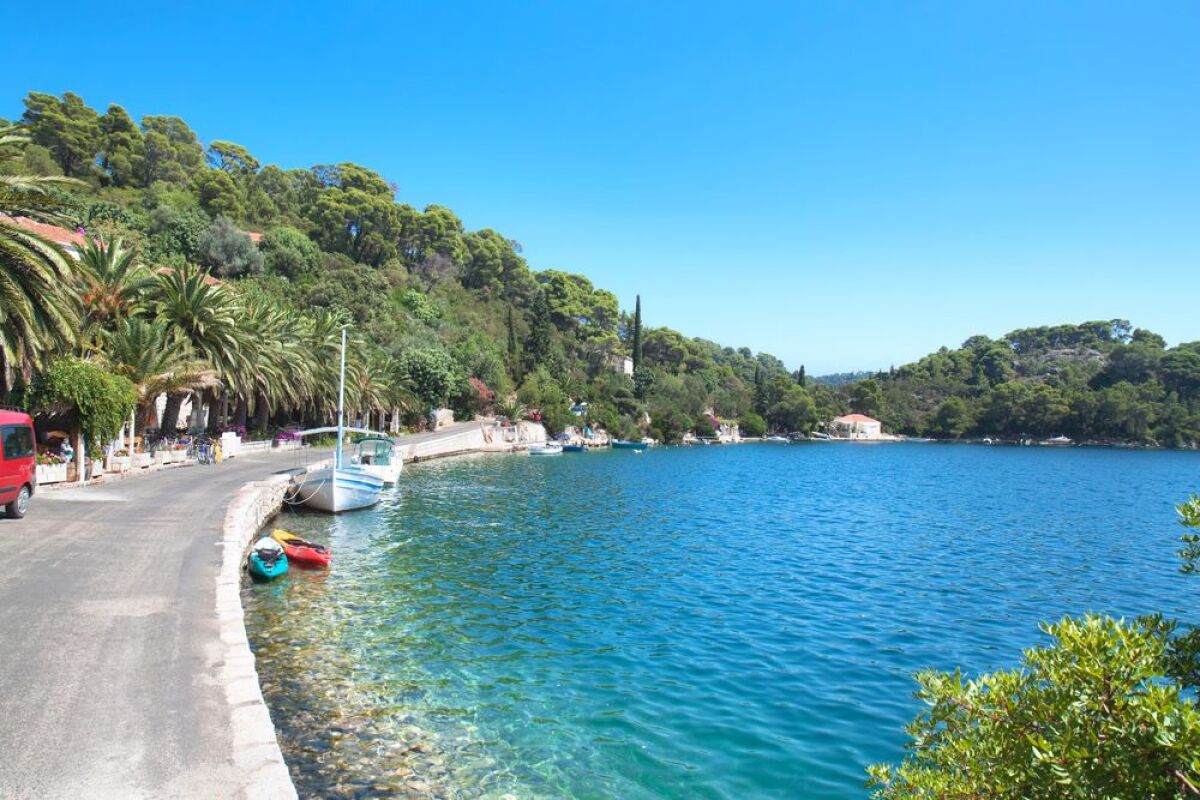 Mljet, Chorvátsko, more, dovolenka, loď, čln