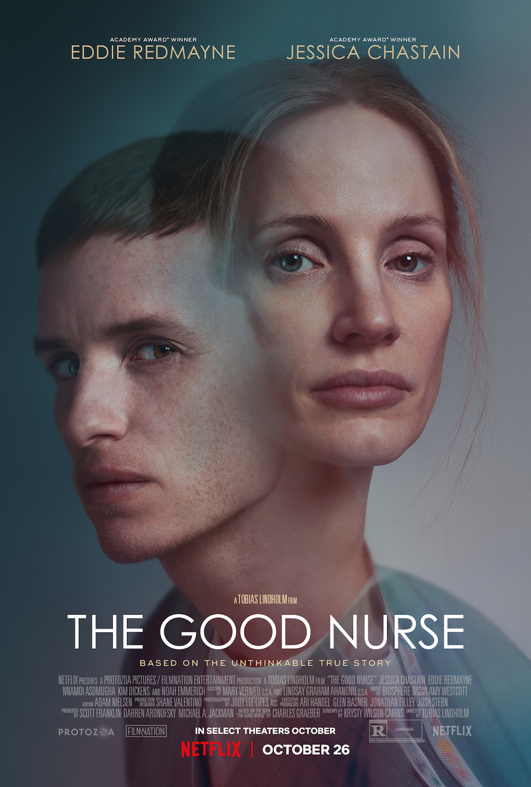 Držitelia Oscara Jessica Chastain a Eddie Redmayne stvárňujú hlavné úlohy v trileri Dobrá sestra (The Good Nurse). 