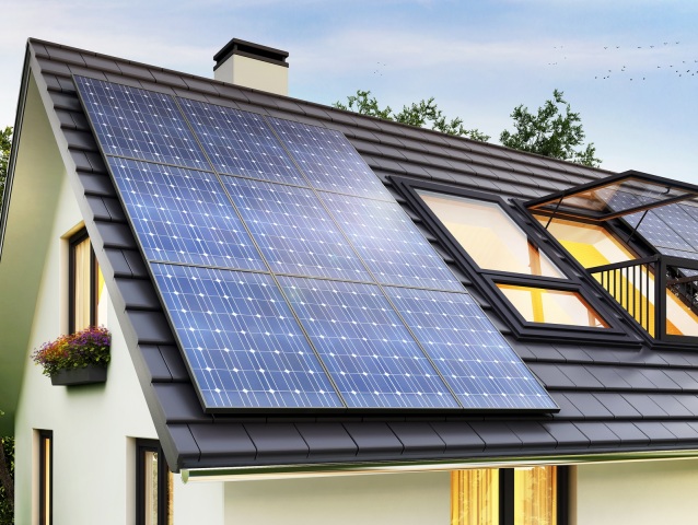 solárne panely, strecha, slnečná energia
