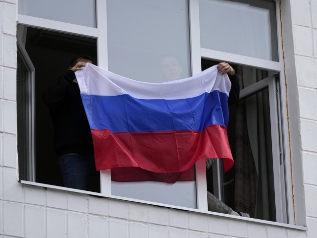 Ukrajina Rusko referendá vlajka