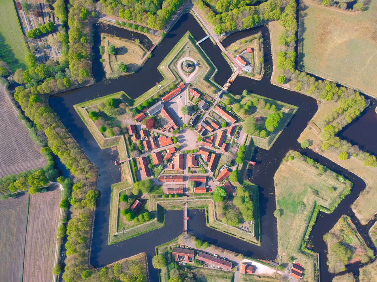 pevnosť Fort Bourtange, Groningen, Holandsko