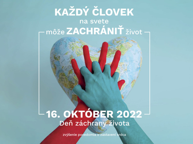 leták, záchrana života, prvá pomoc, srdce, ruky,
