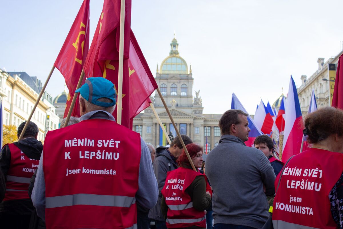 ČR Praha Protest Vláda Fiala