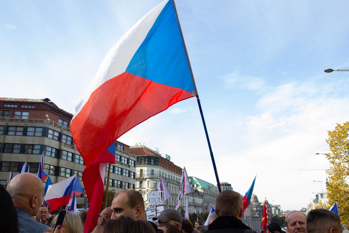 ČR Praha Protest Vláda Fiala