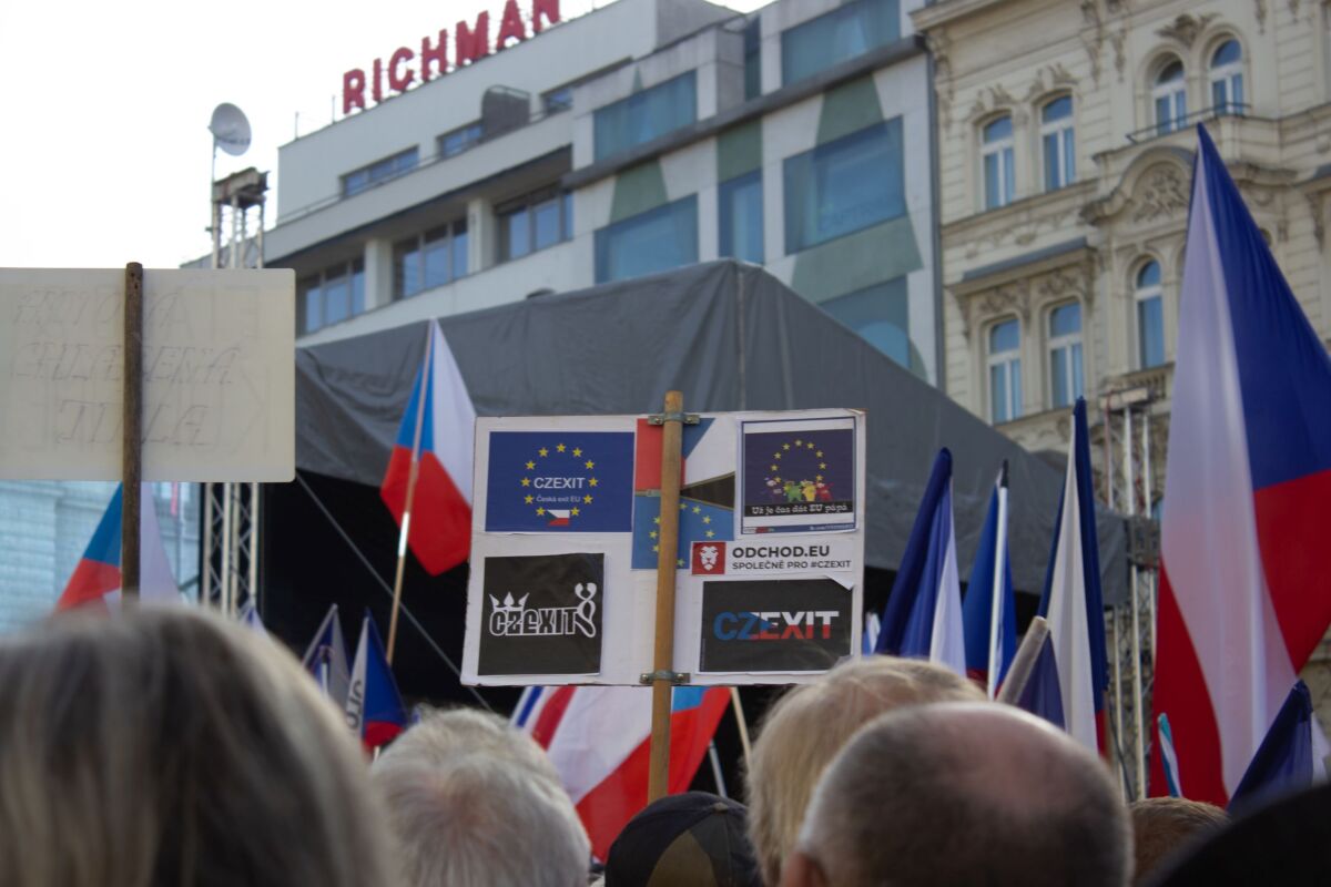 ČR Praha Protest Vláda Fiala