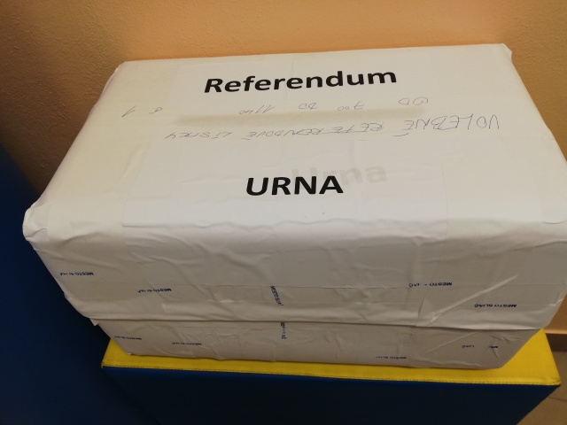 Sliač, referendum, urna