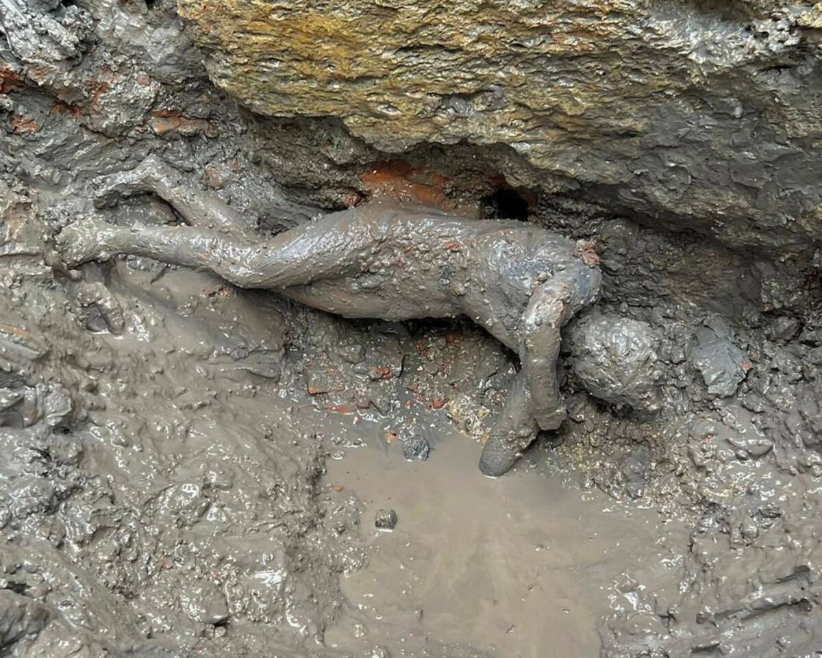 archeológia, vykopávky, socha