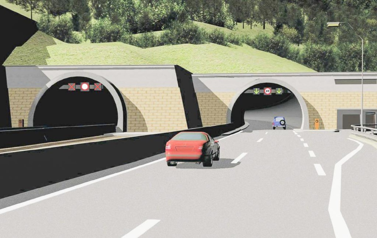 tunel Čebrať, vizualizácia, Hubová-Ivachnová, diaľnica