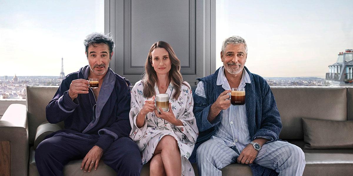 Jean Dujardin, Camille Cottin a George Clooney hviezdia v zábavnej a akčne ladenej reklame.
