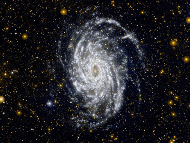 This image from NASA's Galaxy Evolution Explorer shows NGC 6744, one of the galaxies most similar to our Milky Way in the local universe.