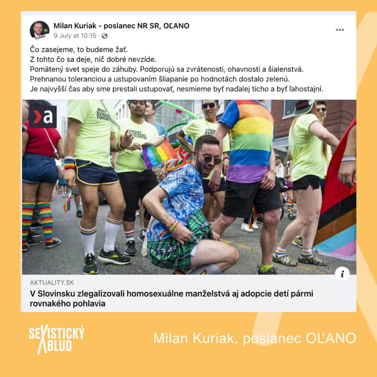 Milan Kuriak, Sexistický kix 2022