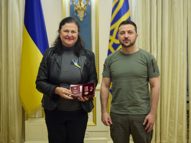 Katarína Mathernova so Zelenskym