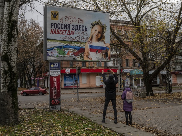 Cherson / Bilboard / Plagát / Ruská propaganda /