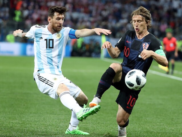 Lionel Messi a Luka Modrič