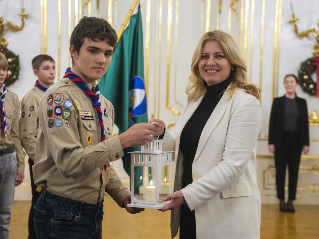 betlehemské svetlo skauti prezidentka čaputová