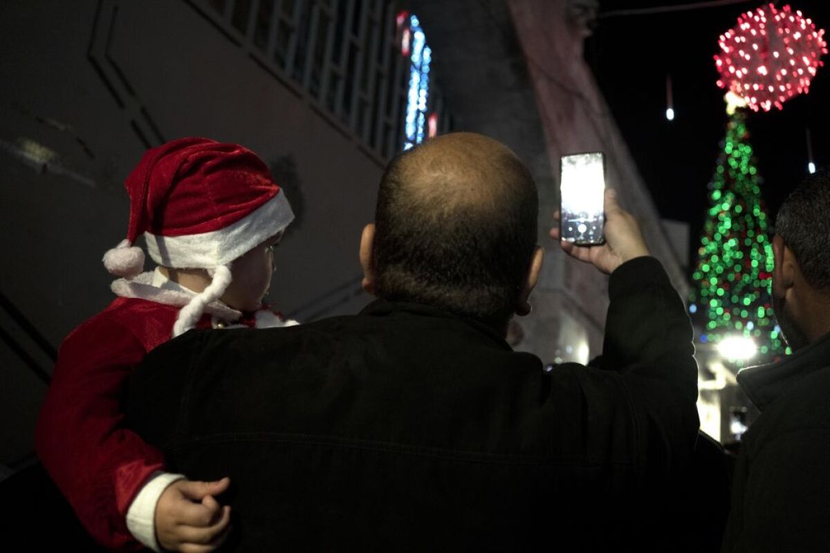 Izrael Jeruzalem Vianoce vianočný stromček