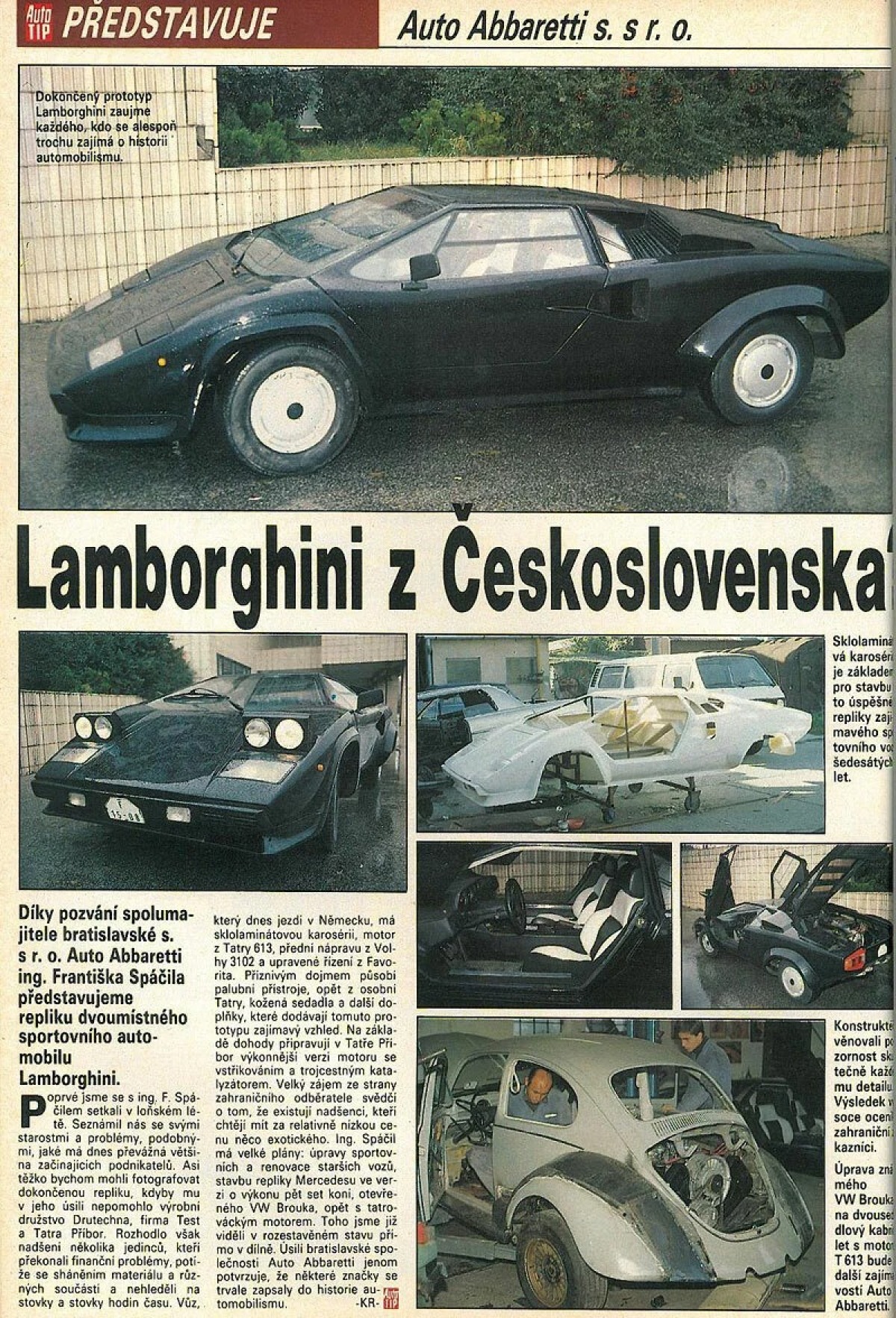 Auto Abbaretti - replika Lamborghini Countach
