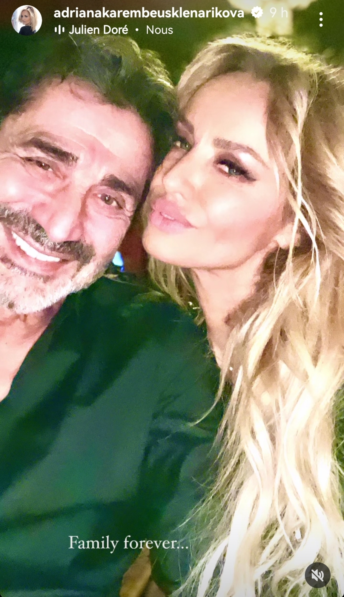 Adriana Ohanian Sklenaříková, Silvester, Instagram